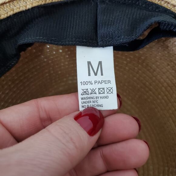 100% Paper Fedora with Black Band and Adjustable Interior Band - Picture 9 of 9